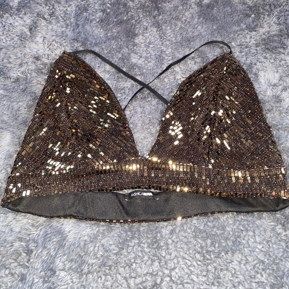 Gold Sequin bralette